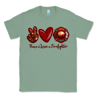 Sage Peace Love Firefighter Classic Tee - RanaPortraitStore