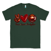 Sports Green Peace Love Firefighter Classic Tee - RanaPortraitStore