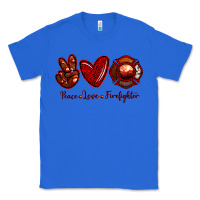 True Royal Peace Love Firefighter Classic Tee - RanaPortraitStore