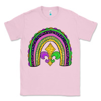 Bubblegum Pink mardi gras fleur de lis rainbow Classic Tee - JahusDesignShop