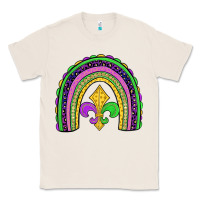 Natural mardi gras fleur de lis rainbow Classic Tee - JahusDesignShop
