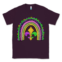 Plum mardi gras fleur de lis rainbow Classic Tee - JahusDesignShop