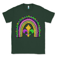 Sports Green mardi gras fleur de lis rainbow Classic Tee - JahusDesignShop