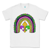 White mardi gras fleur de lis rainbow Classic Tee - JahusDesignShop