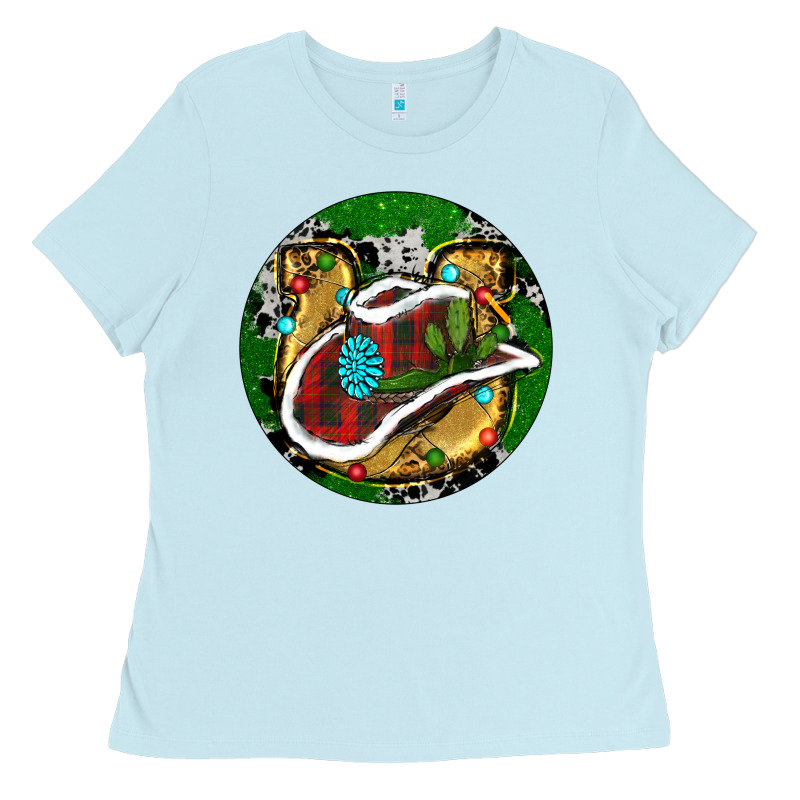 Cowboy Christmas Ladies Tee by RanaPortraitStore | Teevron