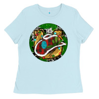 Baby Blue Cowboy Christmas Ladies Tee - RanaPortraitStore