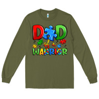 Army Green dad of a warrior Long Sleeve Tee - Artiststas