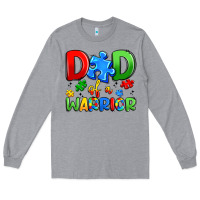 Heather Grey dad of a warrior Long Sleeve Tee - Artiststas