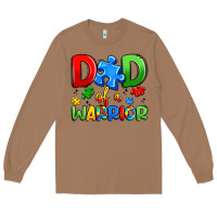 Toasted Coconut dad of a warrior Long Sleeve Tee - Artiststas