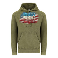 Vintage Olive America america Vintage Hoodie - NancyCooperArtShop