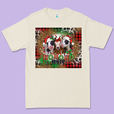Ho Ho Ho Heifer Christmas Heifers Premium Tee Designed By Jasminsmagicworld
