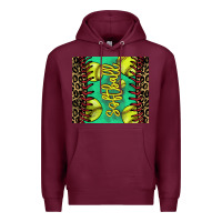 Burgundy Softball leopard tumbler Premium Hoodie - HowdyJamesFarm