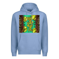 Colony Blue Softball leopard tumbler Premium Hoodie - HowdyJamesFarm