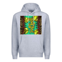 Heather Grey Softball leopard tumbler Premium Hoodie - HowdyJamesFarm