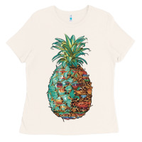 Bone pineapple leopar turquoise serape summer Ladies Tee - Artiststas