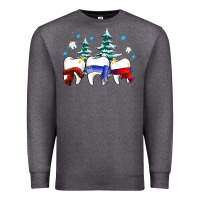 Charcoal Heather dental christmas tree teeth and winter ado Premium Sweatshirt - OliviaCreatesArt