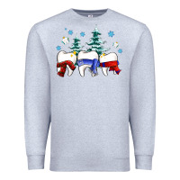 Heather Grey dental christmas tree teeth and winter ado Premium Sweatshirt - OliviaCreatesArt