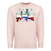 Pale Pink dental christmas tree teeth and winter ado Premium Sweatshirt - OliviaCreatesArt