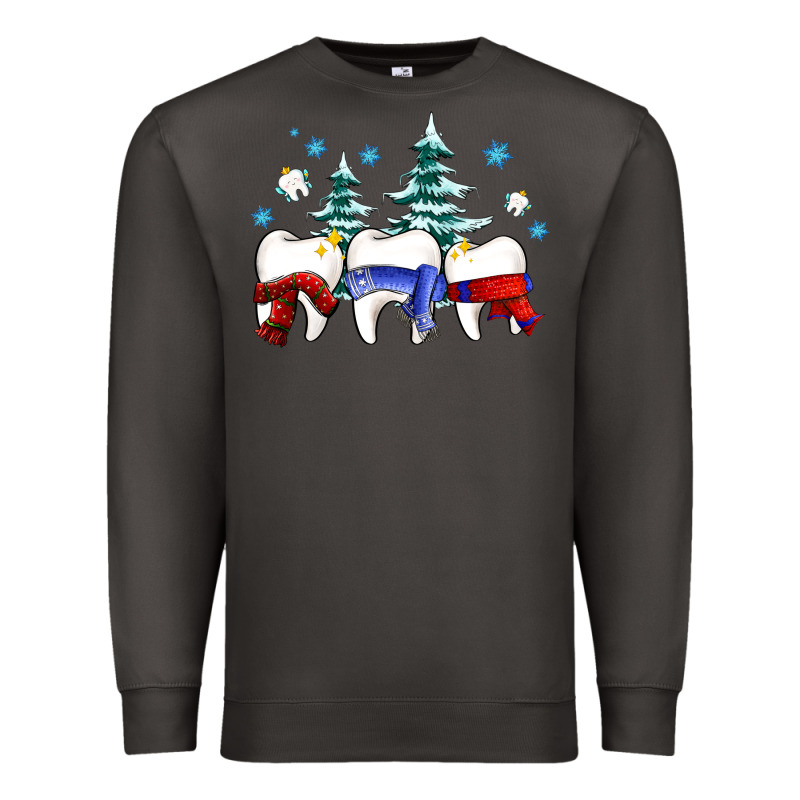 Dental Christmas Tree Teeth And Winter Ado Premium Sweatshirt by OliviaCreatesArt | Teevron