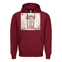 Burgundy bride tumbler Zipper Hoodie - TumblerDesignByShophia