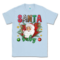 Dusty Blue Santa baby Christmas Classic Tee - NancyCooperArtShop