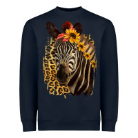 Navy Zebra With Sunflowers Heavyweight Sweatshirt - Bettercallsaul