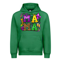 Emerald Mardi Gras leopard frame mama Mother's Day Urban Hoodie - LillyAllenDesigns