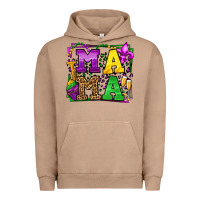 Pigment Burro Mardi Gras leopard frame mama Mother's Day Urban Hoodie - LillyAllenDesigns