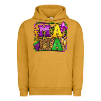 Pigment Peanut Butter Mardi Gras leopard frame mama Mother's Day Urban Hoodie - LillyAllenDesigns