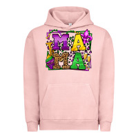 Pigment Salmon Mardi Gras leopard frame mama Mother's Day Urban Hoodie - LillyAllenDesigns