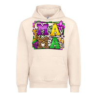 Sandshell Mardi Gras leopard frame mama Mother's Day Urban Hoodie - LillyAllenDesigns