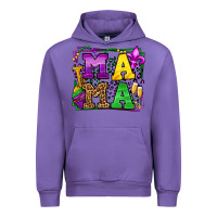 Tulip Mardi Gras leopard frame mama Mother's Day Urban Hoodie - LillyAllenDesigns