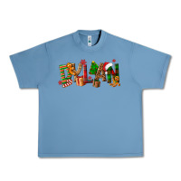 Pebble Blue Personalized Christmas Themed Urban Heavy Tee - NancyCooperArtShop