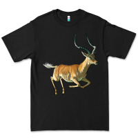 Black Impala Antelope Illustrations Premium Tee - LillyAllenDesigns