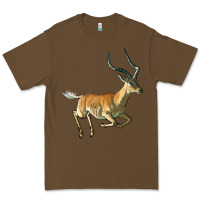 Cacao Impala Antelope Illustrations Premium Tee - LillyAllenDesigns