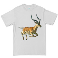 Dove Grey Impala Antelope Illustrations Premium Tee - LillyAllenDesigns