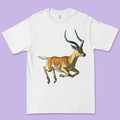 Impala Antelope Illustrations Premium Tee Designed By Lillyallendesigns