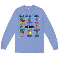 Colony Blue god says i am autism Long Sleeve Tee - Artiststas
