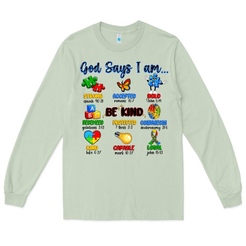 God Says I Am Autism Long Sleeve Tee by Artiststas | Teevron