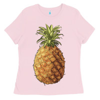 Bubblegum Pink pineapple Ladies Tee - Artiststas