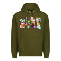 Army Green Easter coffee cups Easter Day Premium Hoodie - CowGirlArtShop