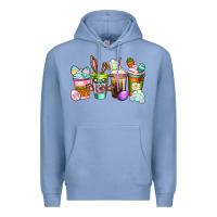 Colony Blue Easter coffee cups Easter Day Premium Hoodie - CowGirlArtShop