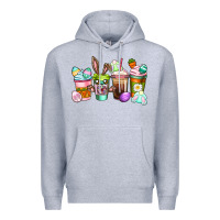 Heather Grey Easter coffee cups Easter Day Premium Hoodie - CowGirlArtShop