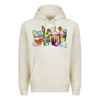 Oatmeal Heather Easter coffee cups Easter Day Premium Hoodie - CowGirlArtShop