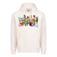 Pale Pink Easter coffee cups Easter Day Premium Hoodie - CowGirlArtShop