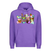 Purple Easter coffee cups Easter Day Premium Hoodie - CowGirlArtShop
