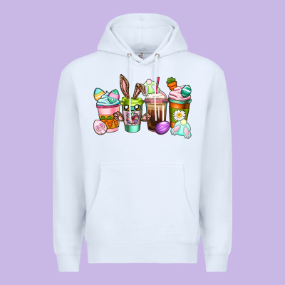 Easter Coffee Cups Easter Day Premium Hoodie Designed By Cowgirlartshop