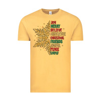 Vintage Mustard christmas snowflake Vintage Tee - MaliasSmallBusiness