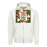 Oatmeal Heather because teachers can't live on apples alone tumble Zipper Hoodie - TumblerDesignByShophia