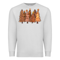 Dove Grey melanin christmas trees with lights Premium Sweatshirt - FaDigitalArtStudio